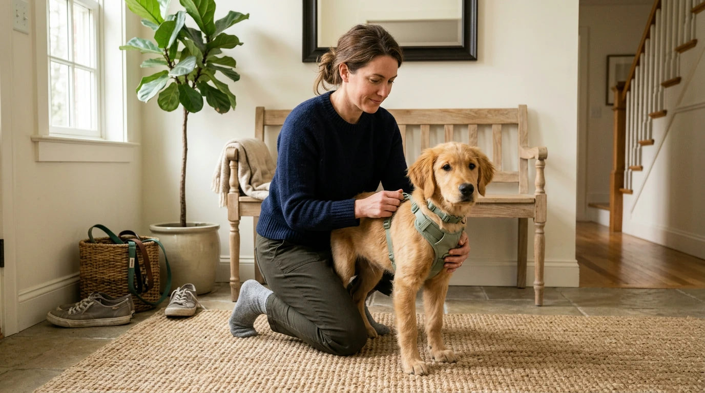 Adjustable Dog Collar and Puppy Harness Set: Fit Guide